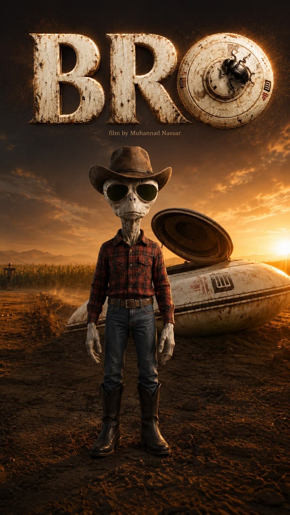 BRO - he comes in peace poster